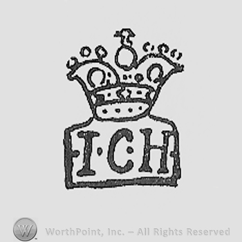 Initials I,C and H and a crown above.