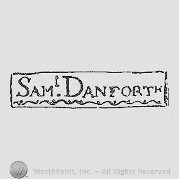 SAM DANFORTH written in a rectangular.