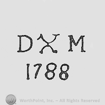 Letters DXM and 1788 bellow.