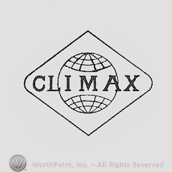 Diamond with globe and CLIMAX written.
