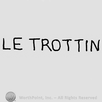 Le Trottin written with uppercase letters