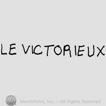 Le Victorieux written with uppercase letters
