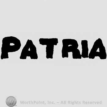 Patria written with uppercase letters