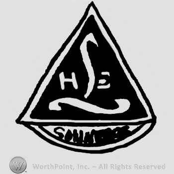 Diamond with uppercase handwritten L over an undescifrable writing starting with capital S