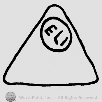 Circle with uppercase ELI, all inside a triangle