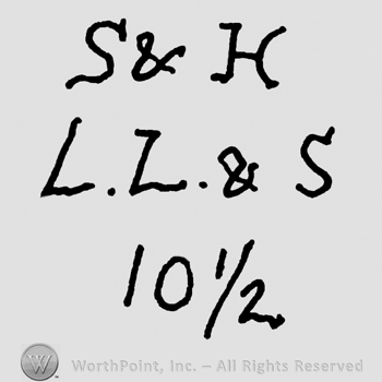 Uppercase S&H over uppercase L.L. & S. And number 10 and 1/2 written below