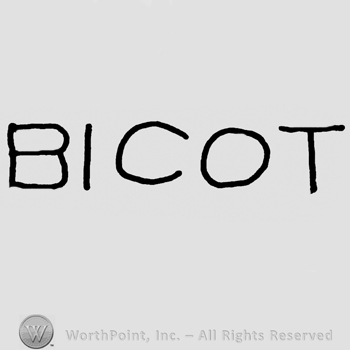 Bicot written with uppercase letters