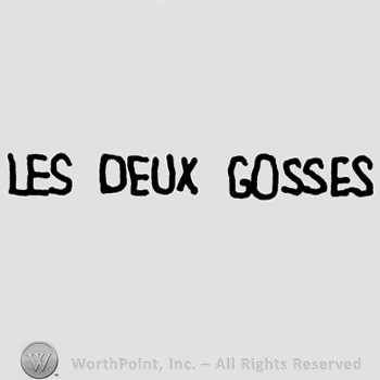Les Deux Gosses written with uppercase letters