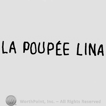 La Poup&eacute;e Lina written with uppercase letters