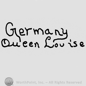 Germany Queen Louise written with lowercase letters