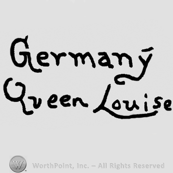 Germany Queen Louise written with lowercase letters
