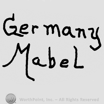 Germany Mabel written with lowercase letters