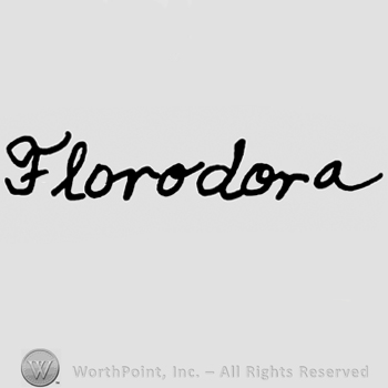 Florodora handwritten with lowercase letters