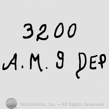 Number 3200 over uppercase A.M., number 9 and uppercase DEP