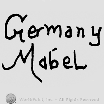 Germany Mabel written with lowercase letters