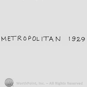 Metropolitan written with uppercase letters followed by number 1929