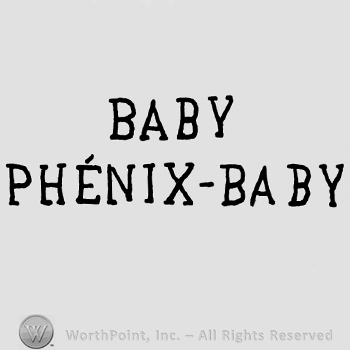 Baby Phenix-Baby written with uppercase letters