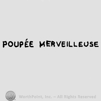 Poupee Merveilleuse written with uppercase letters
