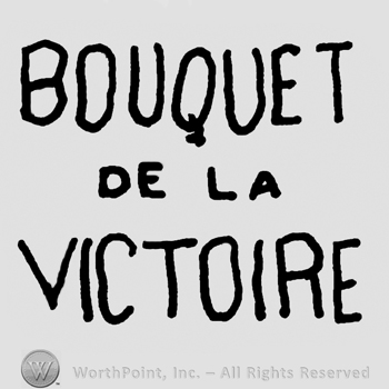 Bouquet de la Victoire written with uppercase letters