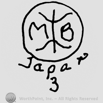 Uppercase M and B on a stylized ball, Japan written below with lowercase letters followed by number 3