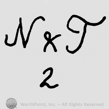 Uppercase handwritten N&T over number 2