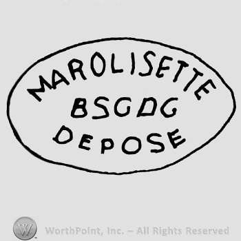 Marolisette BSGDG Depose written with uppercase letters inside an oval