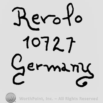 Revalo written with lowercase letters over number 10247 and Germany written below with lowercase letters