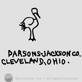 Standing pelican over Parsons-Jackson Co. Cleveland Ohio written with uppercase letters