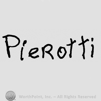 Pierotti written with lowercase letters