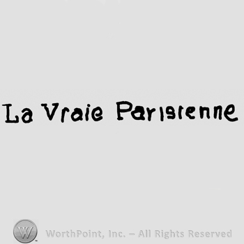 La Vraie Parisienne written with lowercase letters