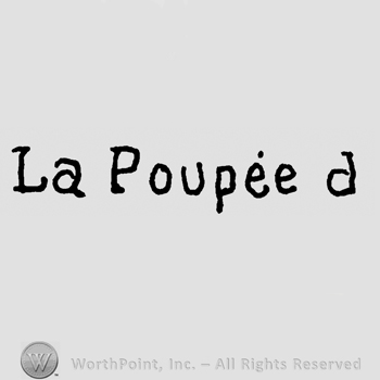 La Poupee d written with lowercase letters