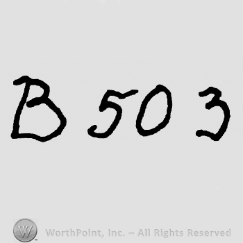 Uppercase B followed by number 503