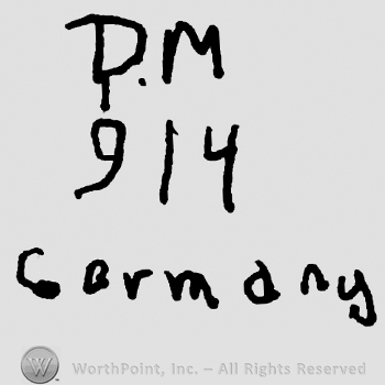 Uppercase PM over number 914 and Germany written with lowercase letters