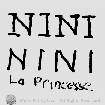 Nini over Nini, all with uppercase letters, La Princesse written below with lowercase letters