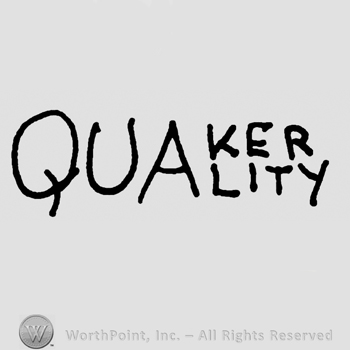 Quaker Quality written with uppercase letters, letters QUA are common for both words