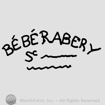 Bebe Rabery written with uppercase letters over uppercase SC followed by two rows of blanks to be written