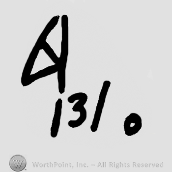 Stylized number 4 over number 13/0