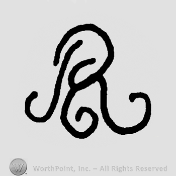 Uppercase handwritten entwined ER