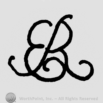 Uppercase handwritten entwined ER