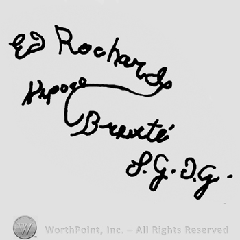 Ed. Rochard Depose Brevete S.G.D.G. Handwritten with lowercase and uppercase letters