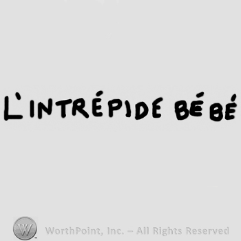 L'Intrepide Bebe written with uppercase letters