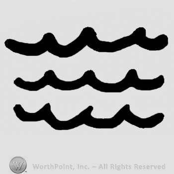 Three horizontal waved lines