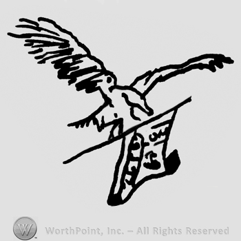 Bird holding banner in it's claws