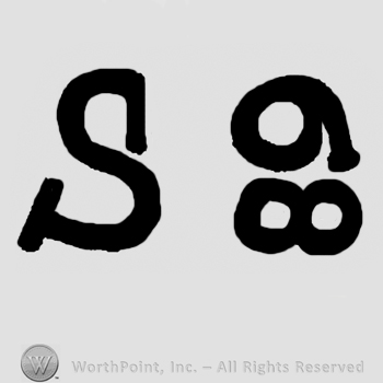 Uppercase S followed by number 68 written vertically