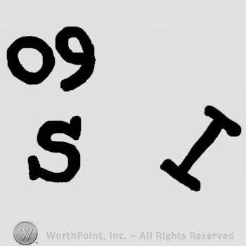 Numbers 09 over uppercase S and uppercase I