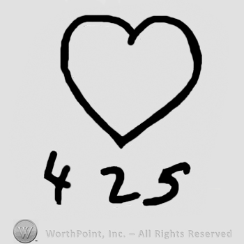 Heart over number 425