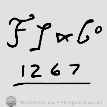 Uppercase handwritten F S & Co over underlined number 1267