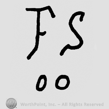 Uppercase FS over two small circles