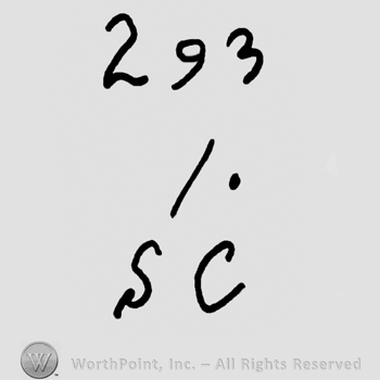 Number 293 over a line and a dot, uppercase SC below