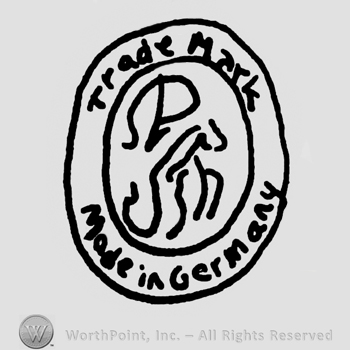 Trade Mark Made in Germany written with lowercase letters around a complex design